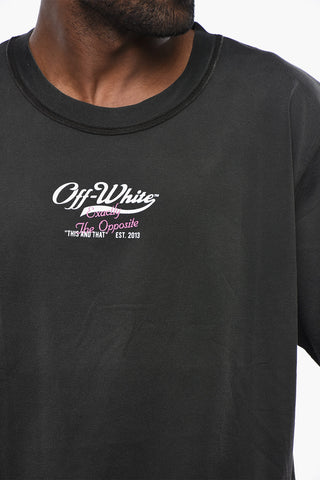 SEASONAL T-Shirt mit Rundhalsausschnitt WAVE OFF mit Logodruck