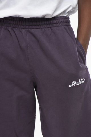 Brushed Cotton Joggers with Embroidered Logo