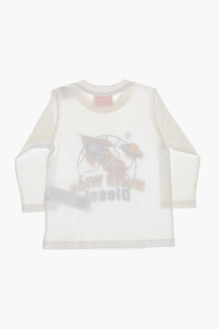 Printed Long-Sleeve Crewneck T-Shirt