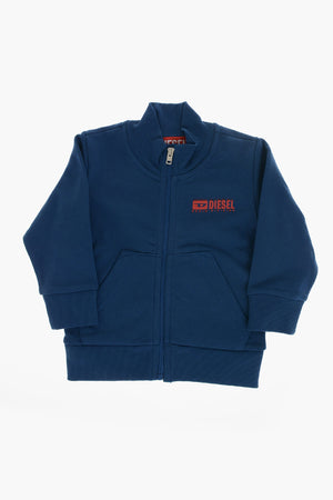 Felpa Full-Zip in Cotone Garzato