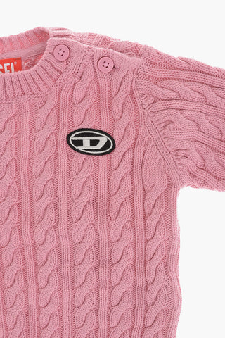 Lightweight Cotton Cable-Knit Crewneck Sweater