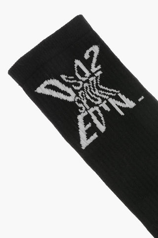 Lange Socken Aus Baumwollmix Mit Kontrastlogo