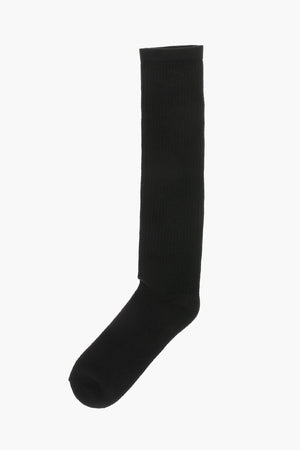 Long Cotton-Blend Socks With Contrasting Logo