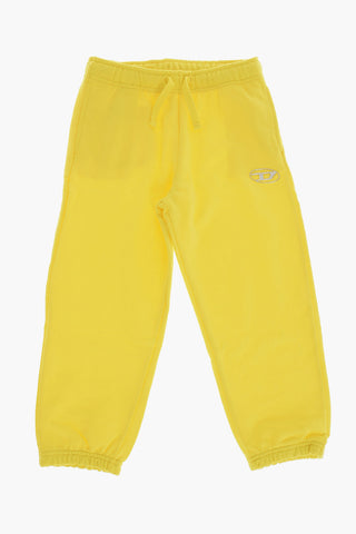 Joggers aus gebürsteter Baumwolle in Uni mit Oval-D-Logo