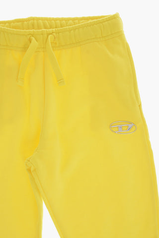 Joggers aus gebürsteter Baumwolle in Uni mit Oval-D-Logo