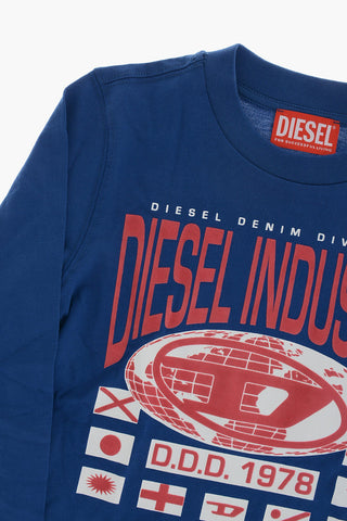 T-Shirt Girocollo a Maniche Lunghe Stampata