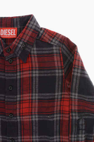 Camicia in Flanella di Cotone a Quadri