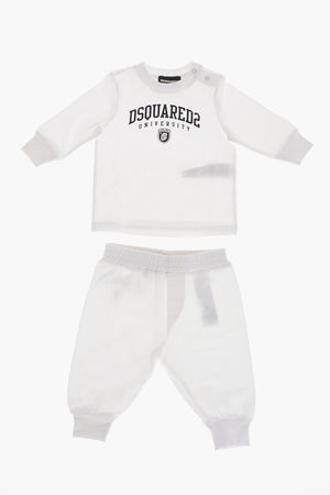 Set T-shirt Girocollo a Maniche Lunghe e Joggers