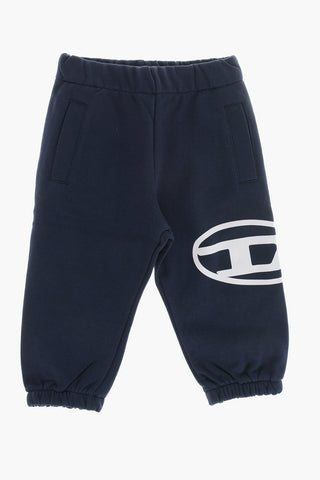 Joggers aus gebürsteter Baumwolle mit aufgedrucktem Oval-D-Logo