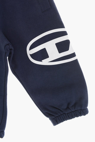 Joggers aus gebürsteter Baumwolle mit aufgedrucktem Oval-D-Logo