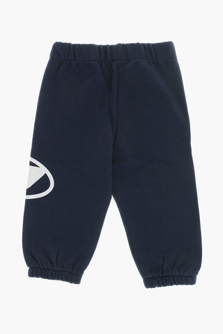 Joggers aus gebürsteter Baumwolle mit aufgedrucktem Oval-D-Logo