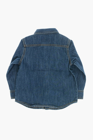 Lightweight Denim Shirt with Double Chest Pocket
