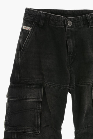 Jeans Crago a Lavaggio Scuro con Bottone Logato