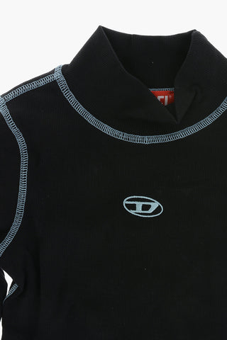 Lightweight Ribbed High-Neck Knit