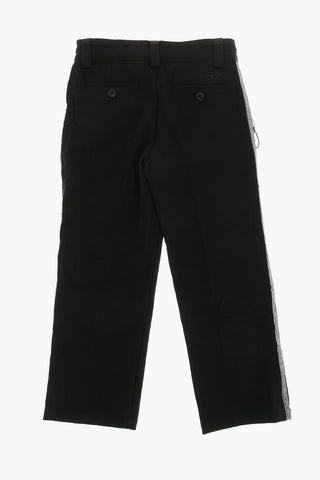 Pantaloni Eleganti con Bande Laterali a Contrasto
