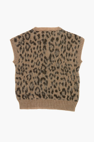 Rundhals-Pullover Aus Wollmischung Mit Animaliermuster