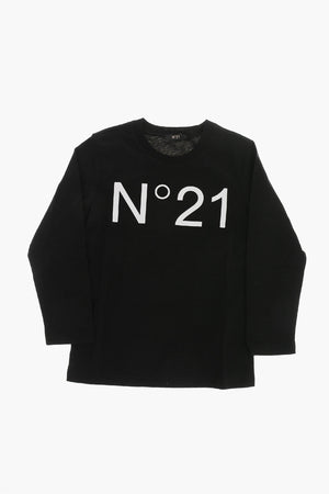 T-Shirt Mit Rundhalsausschnitt Aus Baumwolle Und Kontrastierendem Monogramm