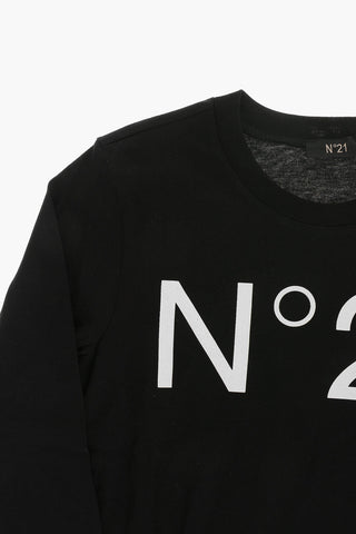 T-Shirt Mit Rundhalsausschnitt Aus Baumwolle Und Kontrastierendem Monogramm
