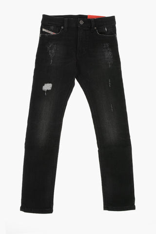 1995 Jeans Dark Wash with Distressed Effect