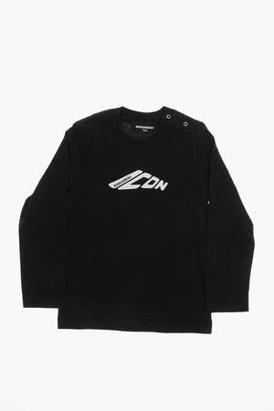 ICON Long-Sleeve Crewneck T-Shirt With Printed Logo
