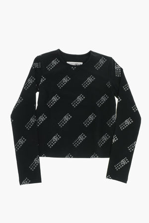 MM6 Langarm-T-Shirt Mit Monogramm-Logo