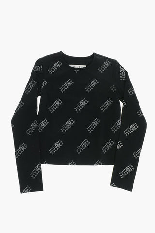 MM6 Langarm-T-Shirt Mit Monogramm-Logo