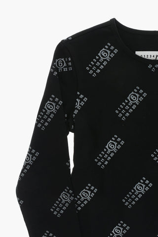 MM6 Langarm-T-Shirt Mit Monogramm-Logo