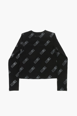 MM6 Langarm-T-Shirt Mit Monogramm-Logo
