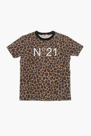 T-Shirt mit Rundhalsausschnitt und Tiermuster