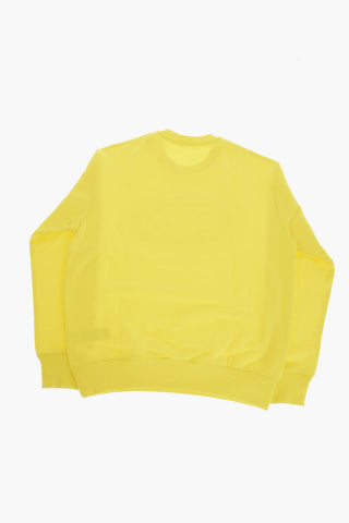 Cotton Crewneck Sweatshirt With Embossed Monogram
