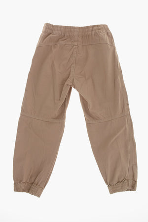 Cotton Cargo Pants with Elastic Waist