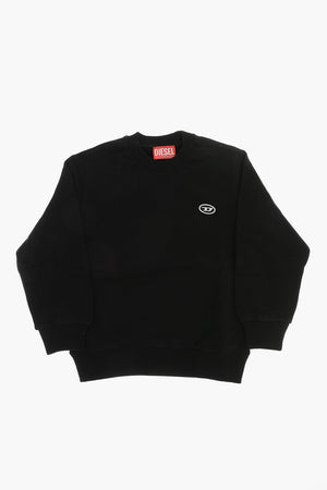 Cotton Crewneck Sweatshirt with Monogram