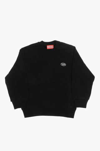 Cotton Crewneck Sweatshirt with Monogram