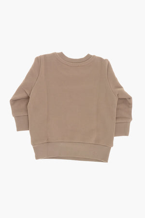 Cotton Crewneck Sweatshirt With Logo Print