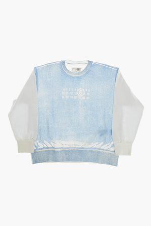 MM6 Two-Tone Brushed Cotton Crewneck