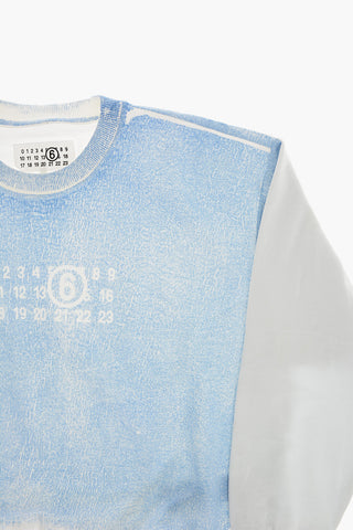 MM6 Two-Tone Brushed Cotton Crewneck