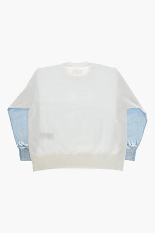 MM6 Two-Tone Brushed Cotton Crewneck