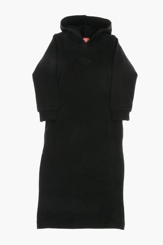 Vestito in Felpa Hoodie con Monogram Tono su Tono