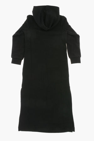Fleece Hoodie Dress with Tone-on-Tone Monogram