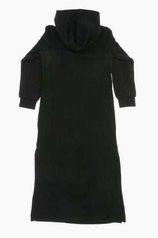 Fleece Hoodie Dress with Tone-on-Tone Monogram