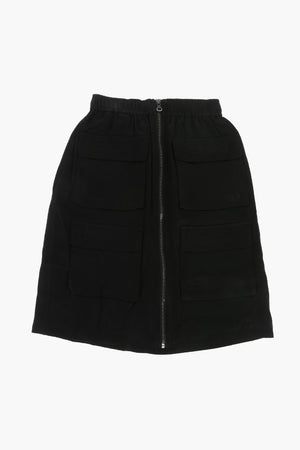 Satin Cargo Skirt With Tone-on-Tone Monogram