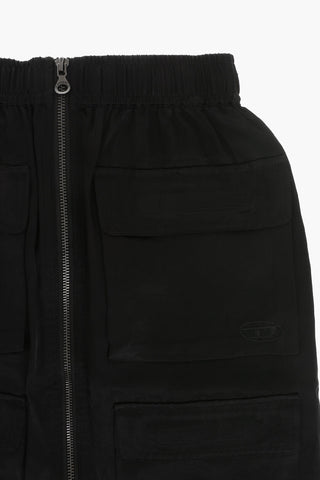 Gonna Cargo in Satin con Monogram Tono su Tono