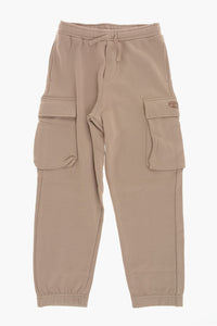Cotton Cargo Joggers With Elastic Waist