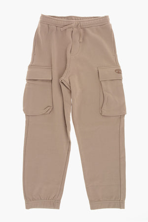 Joggers Cargo in Cotone con Elastico in Vita 