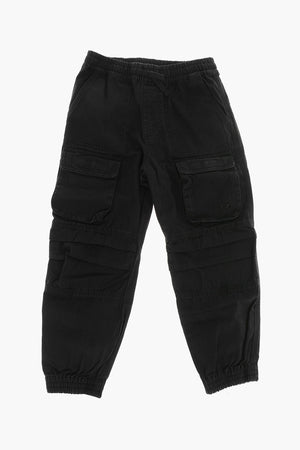 Pantaloni Cargo in Cotone con Monogram Tono su Tono