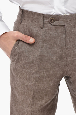 Hose mit vier Taschen aus Leinen-Seidenmischung
