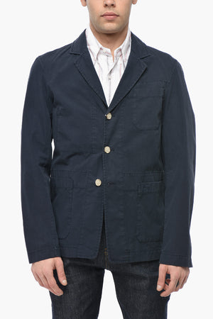 Lightweight Cotton Blazer with Patch Pockets