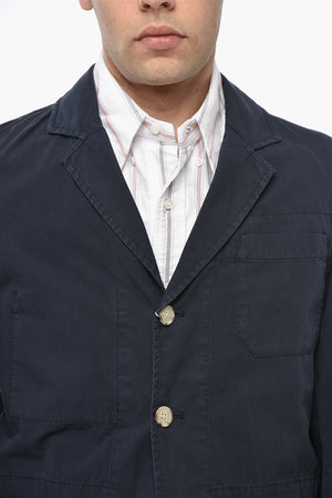 Lightweight Cotton Blazer with Patch Pockets