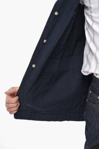 Blazer in Cotone Leggero con Tasche a Toppa