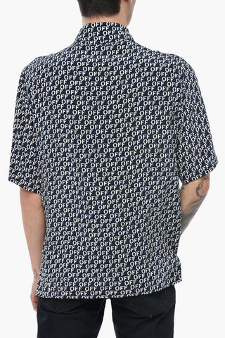 Silk-Blend Bowling Shirt HOLIDAY With Monogram Pattern